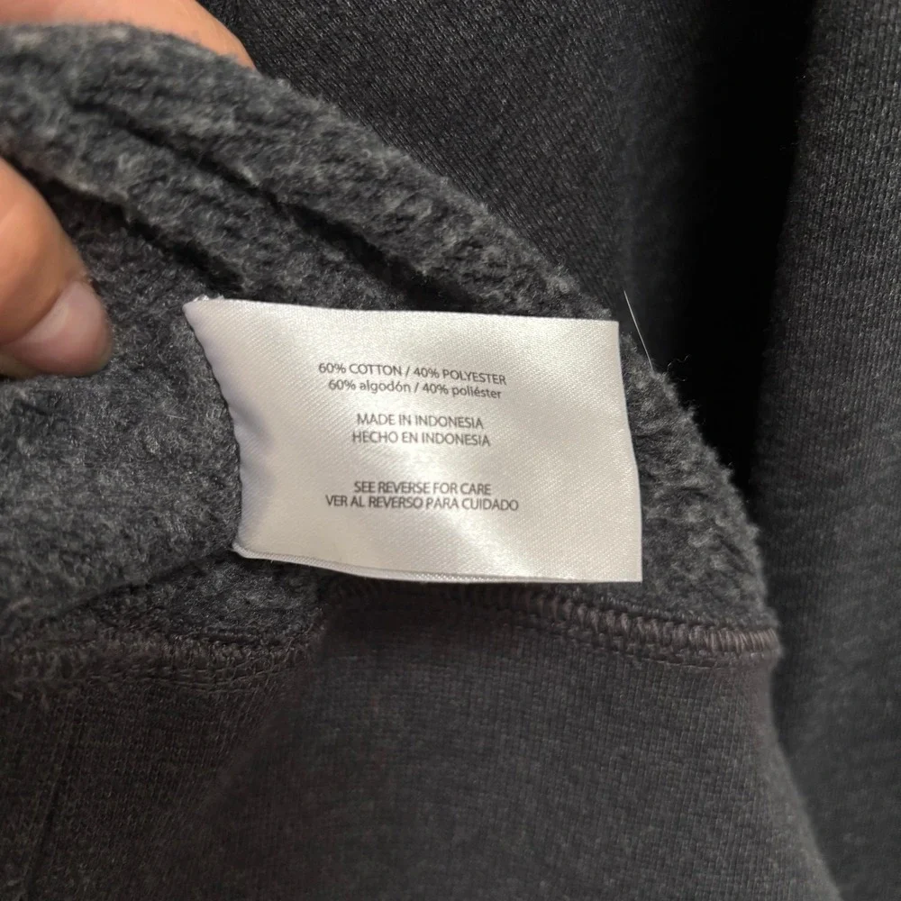 Orvis Mens XXL Charcoal Gray‎ Quarter Zip Pullover Fly Fishing Logo Sweatshirt